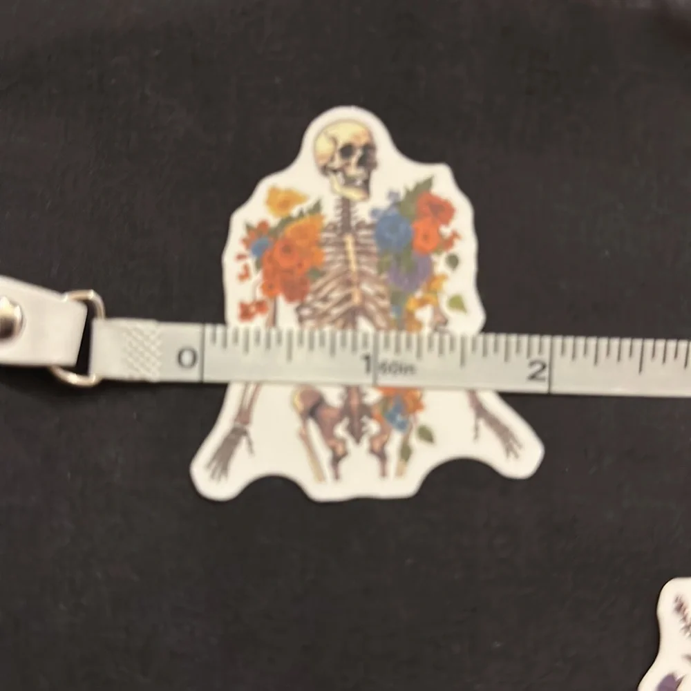 Floral skull stickers/decals.